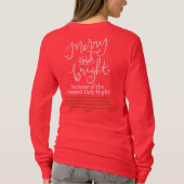 Kerstavond en Bright Heilige Nacht Rood T-shirt (Achterkant)