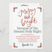 Kerstavond en Bright Heilige Vrouw Feestdagenkaart (Voorkant / Achterkant)