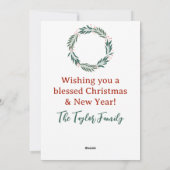 Kerstavond en Bright Heilige Vrouw Feestdagenkaart (Achterkant)