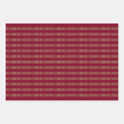 Kerstavond- en bruisterijpatroon van antiek kant inpakpapier vel (Voorkant 2)