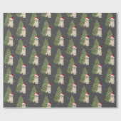 Kerstavond en de boom cadeaupapier (Vlak)