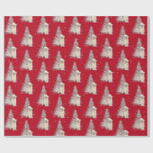 Kerstavond en de boom cadeaupapier (Vlak)