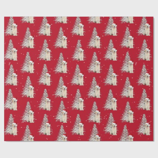 Kerstavond en de boom cadeaupapier (Vlak)