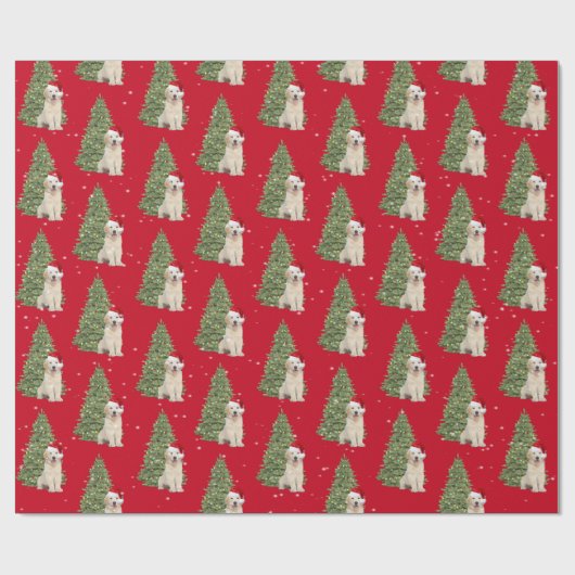 Kerstavond en de boom cadeaupapier (Vlak)