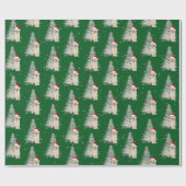 Kerstavond en de boom cadeaupapier (Vlak)