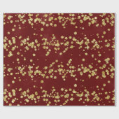 Kerstavond en feestdag met Faux Gold Glitter Cadeaupapier (Vlak)