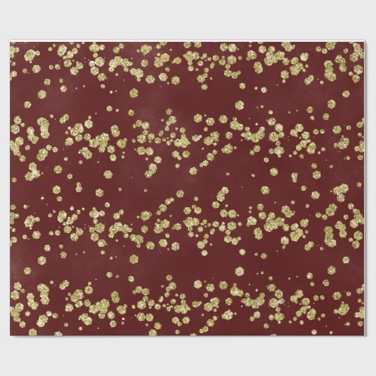 Kerstavond en feestdag met Faux Gold Glitter Cadeaupapier (Vlak)