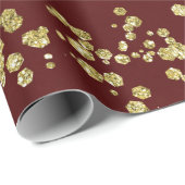 Kerstavond en feestdag met Faux Gold Glitter Cadeaupapier (Rol Hoek)