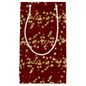 Kerstavond en feestdag met Faux Gold Glitter Klein Cadeauzakje (Voorkant)