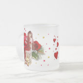 Kerstavond en hart matglas koffiemok (Voorkant links)