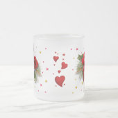 Kerstavond en hart matglas koffiemok (Center)