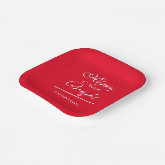 Kerstavond en heldere persoonlijke architectuur papieren bordje (Gebogen)