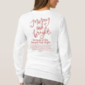 Kerstavond en helderziende nacht wit en rood t-shirt (Achterkant)
