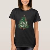 Kerstavond en kerstboomkostuum voor Man en wol T-shirt (Voorkant)