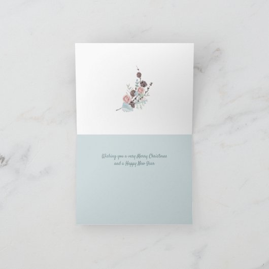 Kerstavond en kerstmis feestdagen kaart (Binnen)