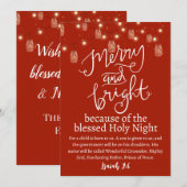 Kerstavond en licht van de Heilige Rode Mason Feestdagenkaart (Voorkant / Achterkant)