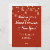 Kerstavond en licht van de Heilige Rode Mason Feestdagenkaart (Achterkant)