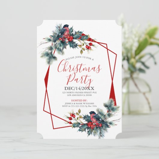 Kerstavond en roodbruin kaart (Staand voorkant)