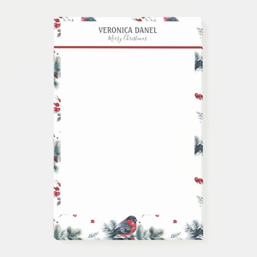 Kerstavond- en roodbruinkunst post-it® notes (Voorkant)