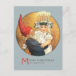 Kerstavond en zoet Lucia meisje CC1181 Briefkaart