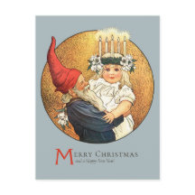 Kerstavond en zoet Lucia meisje CC1181