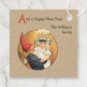 Kerstavond en zoet Lucia meisje CC1185 Bedankjes Labels (Achterkant)