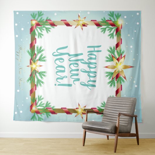 Kerstavond Fairy Tale Fantasy Snow  Wandkleed (In Situ (horizontaal))