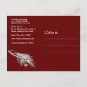 Kerstavond feest aankondigingskaart (Achterkant)