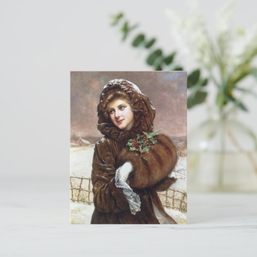 kerstavond feestdag briefkaart (Staand voorkant)