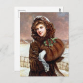 kerstavond feestdag briefkaart (Voorkant / Achterkant)