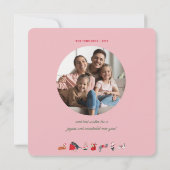 Kerstavond-feestdag-Kaart voor de zoete kattenrott (Achterkant)