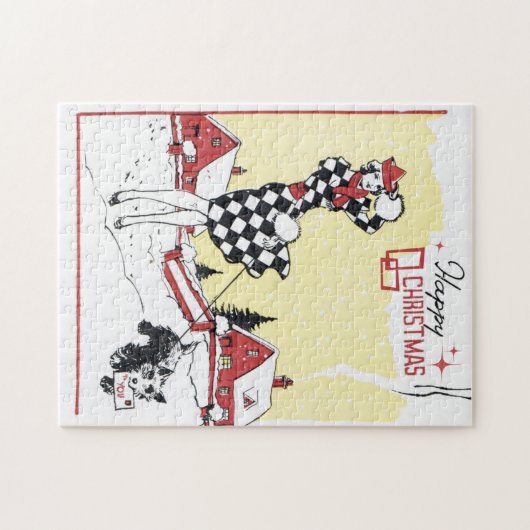 kerstavond feestdag legpuzzel (Horizontaal)