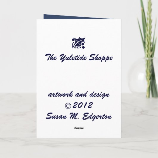 kerstavond feestdagen kaart (Achterkant)