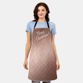 Kerstavond feestdagen roos goud schort (Gedragen)