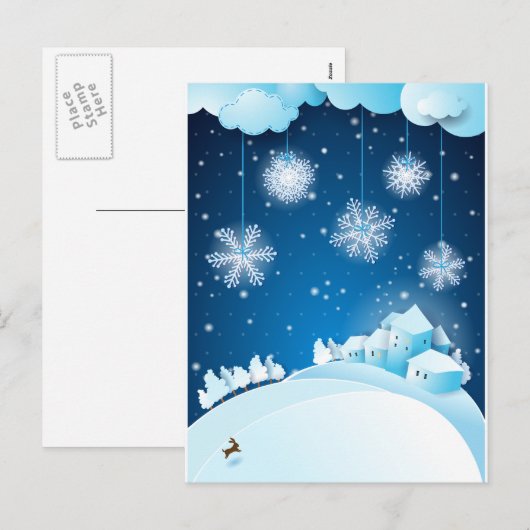 kerstavond feestdagenkaart (Voorkant / Achterkant)