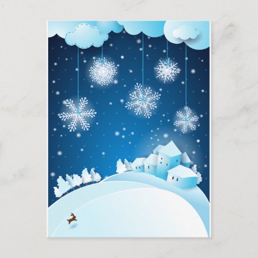 kerstavond feestdagenkaart (Voorkant)