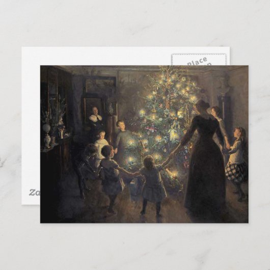 kerstavond feestdagenkaart (Voorkant / Achterkant)