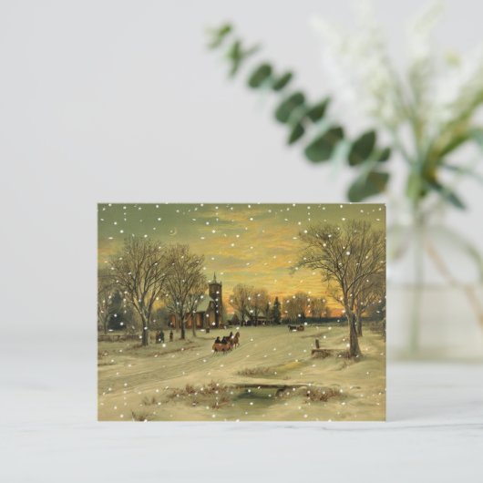 Kerstavond Feestdagenkaart (Staand voorkant)