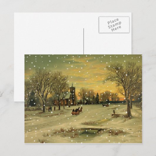 Kerstavond Feestdagenkaart (Voorkant / Achterkant)