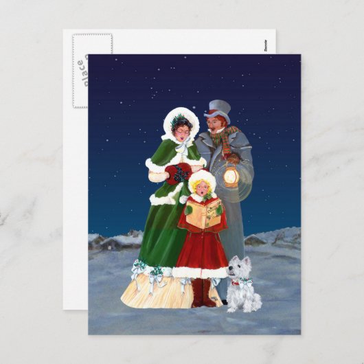 kerstavond feestdagenkaart (Voorkant / Achterkant)