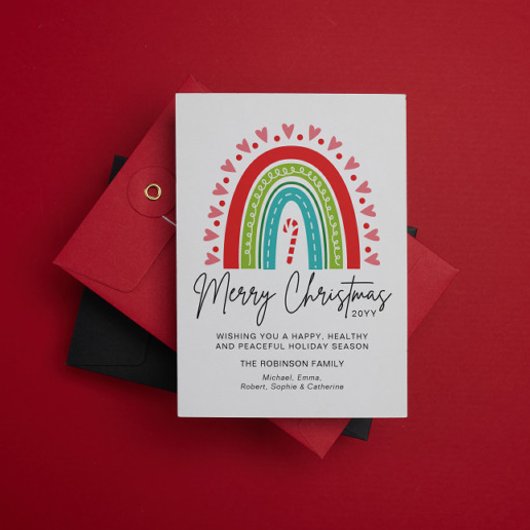 Kerstavond feestelijke regenboogsnoepriet