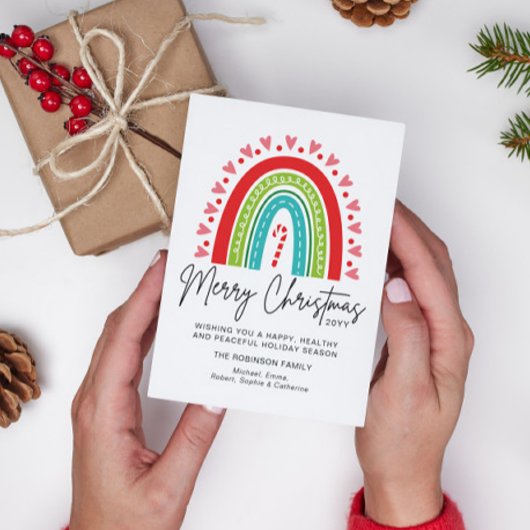 Kerstavond feestelijke regenboogsnoepriet