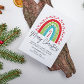 Kerstavond feestelijke regenboogsnoepriet