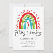 Kerstavond feestelijke regenboogsnoepriet (Voorkant)