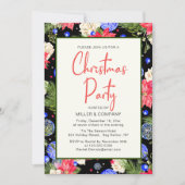 Kerstavond feestflora voor bedrijven kaart (Voorkant)