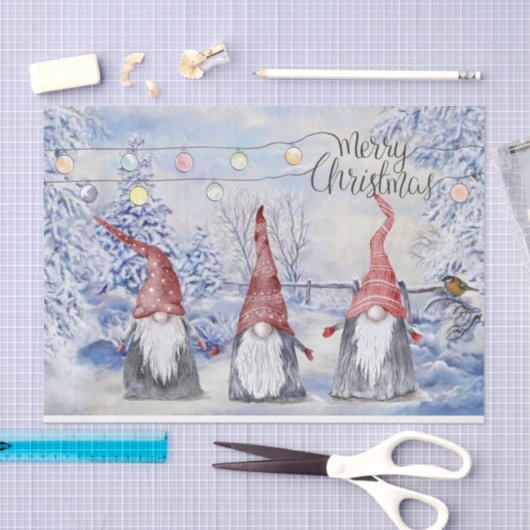 Kerstavond-feestnomes Tissuepapier (Craft)