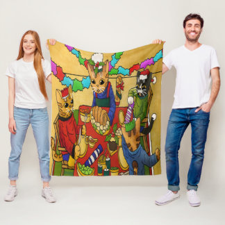 Kerstavond Fleece Deken