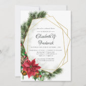 Kerstavond Geometric Weddenschap Kaart (Voorkant)