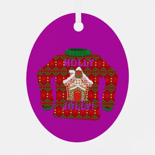 Kerstavond Gepersonaliseerd Metalen Ornament (Achterkant)