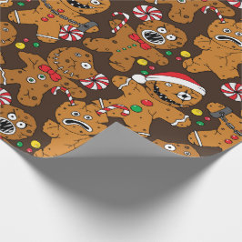 Kerstavond Gingerbrood Man Cadeaupapier